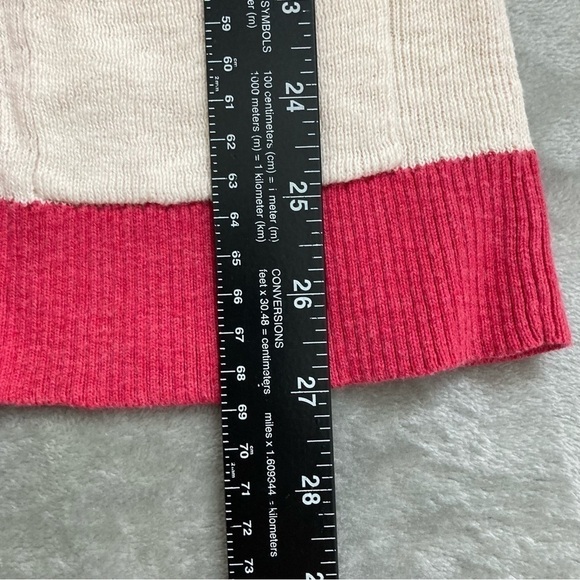 Hollister Pink & White Striped Long Button Down Knit Cardigan Sweater w/ Pockets - Picture 10 of 10